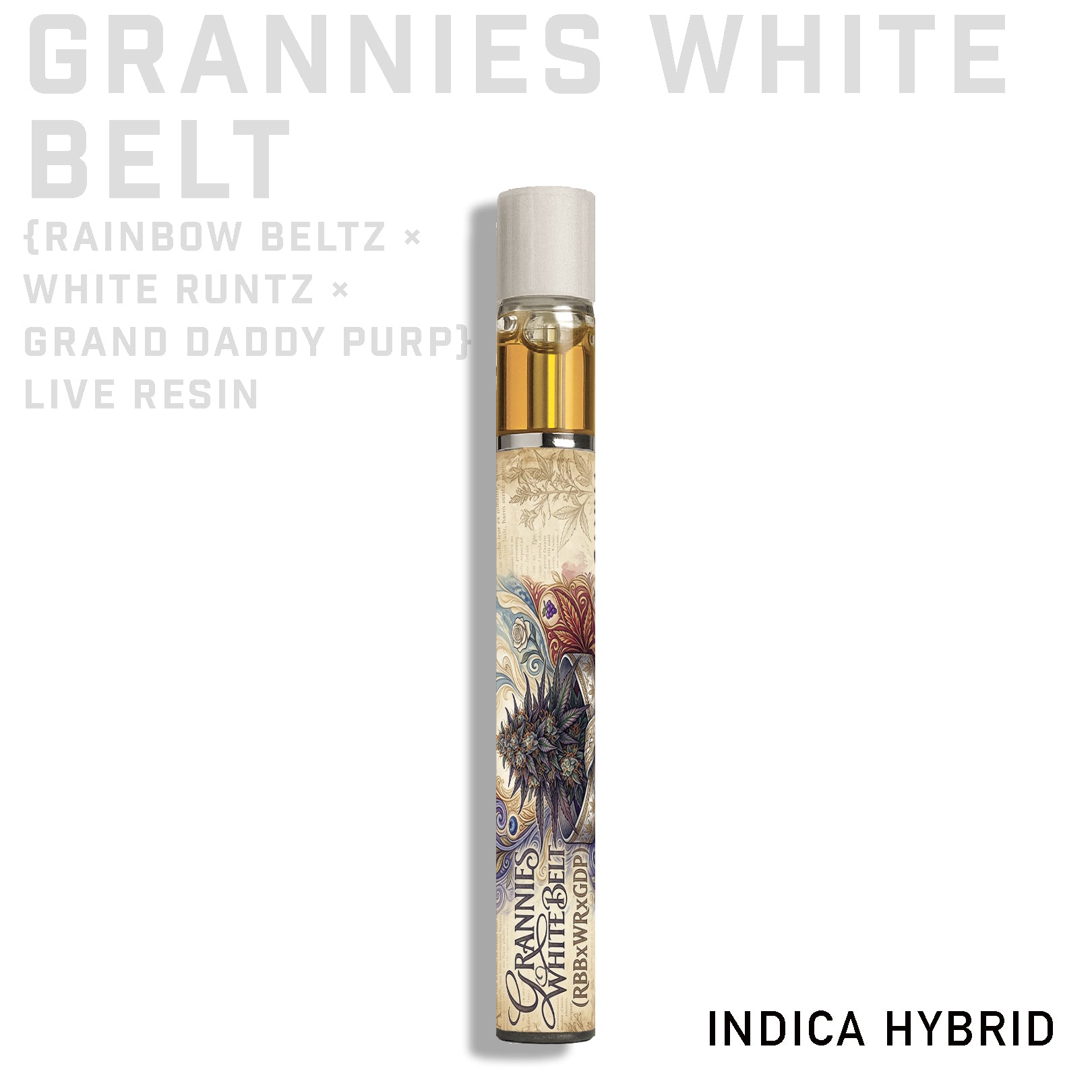 Grannies White Belt Live Resin THCA Rechargeable Vaporizer