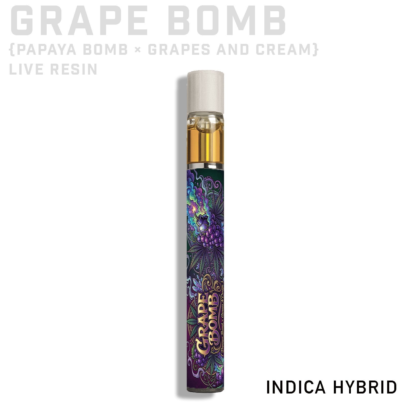 Grape Bomb Live Resin THCA Rechargeable Vaporizer