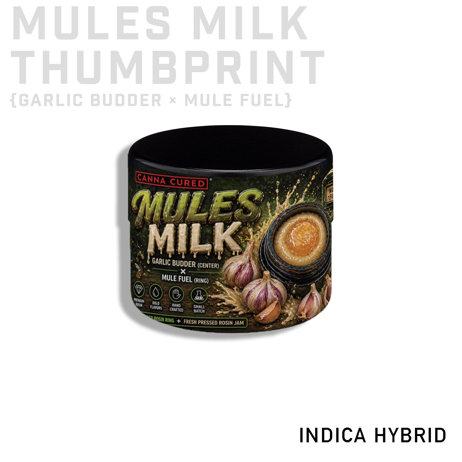 Mules Milk 2g Hash Rosin Thumbprint Jar