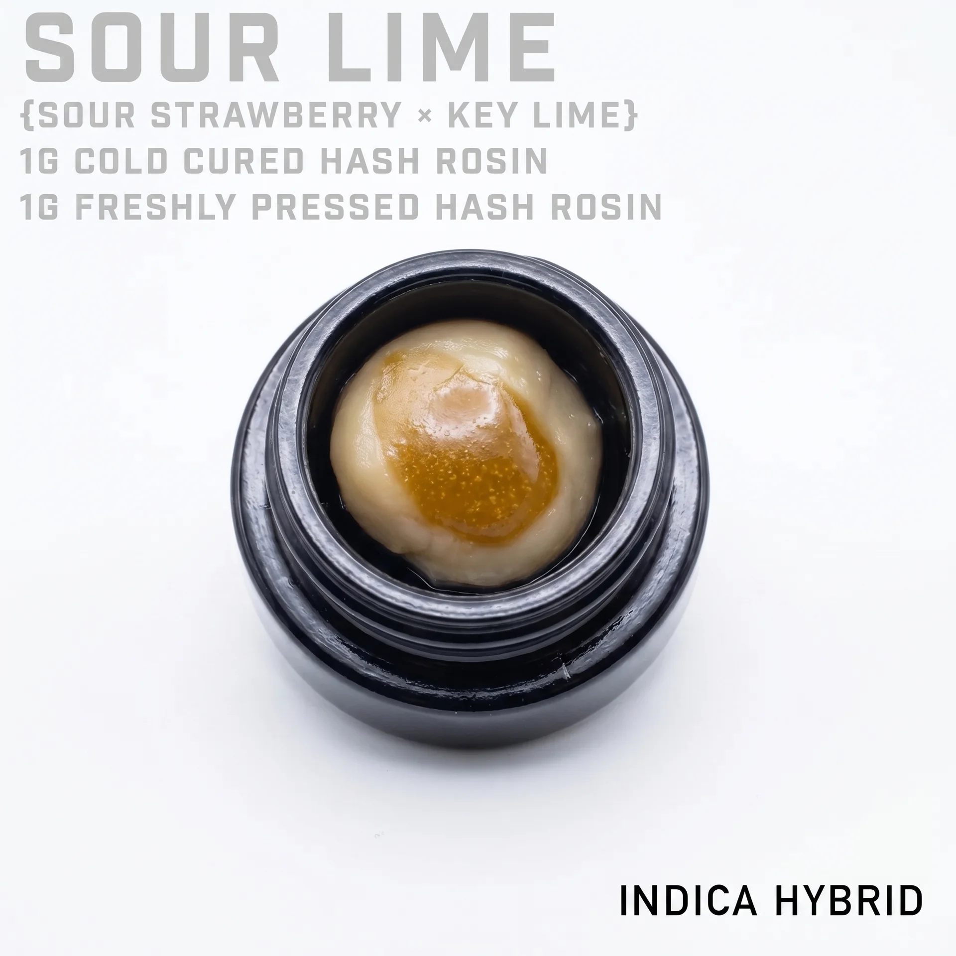 Sour Lime 2g Hash Rosin Thumbprint Jar