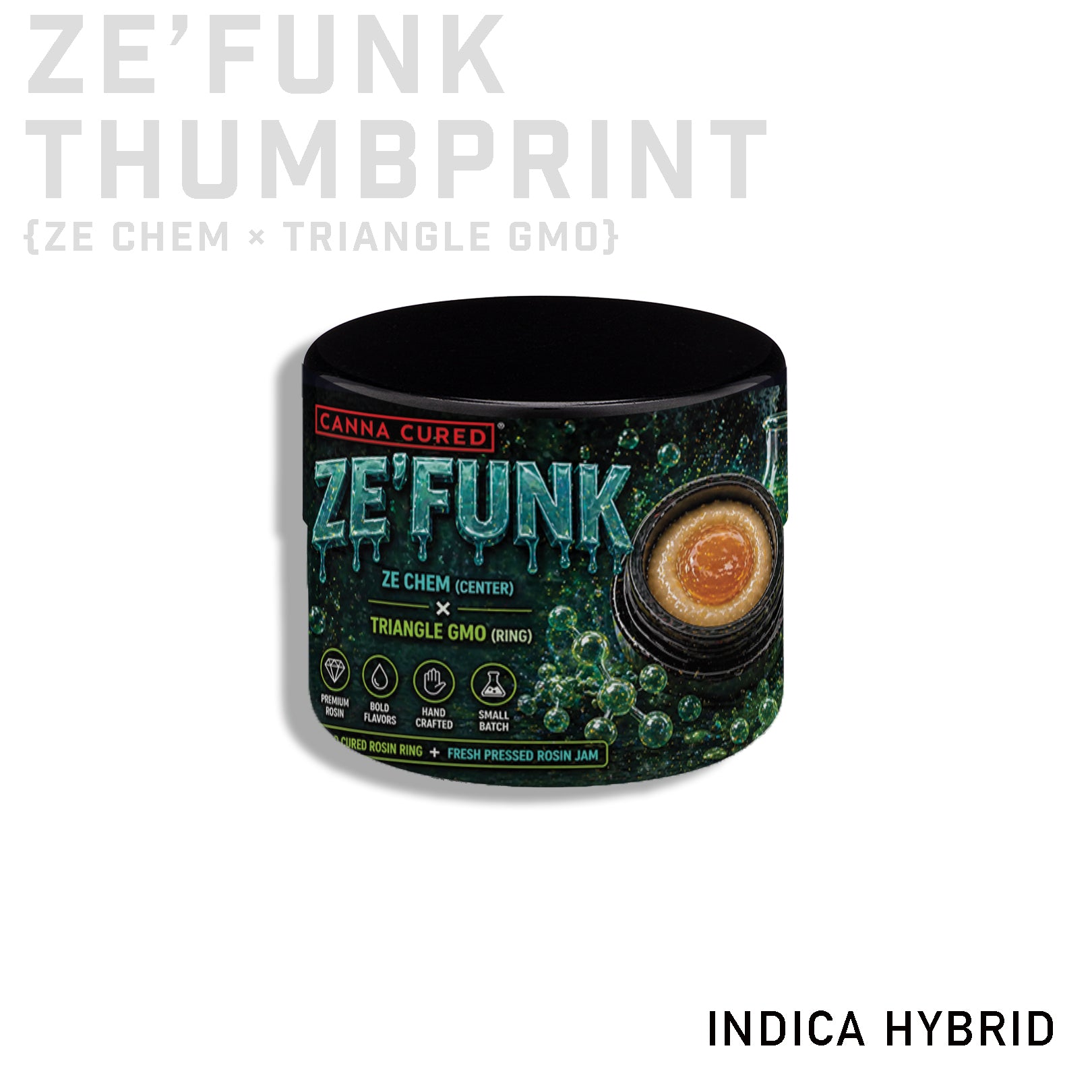 Ze'Funk 2g Hash Rosin Thumbprint Jar